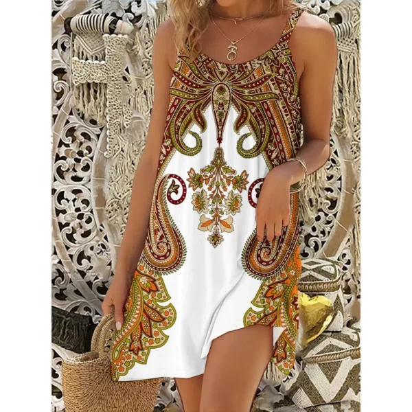 2025 Women's Summer Sleeveless Print Casual Dress - Image 2