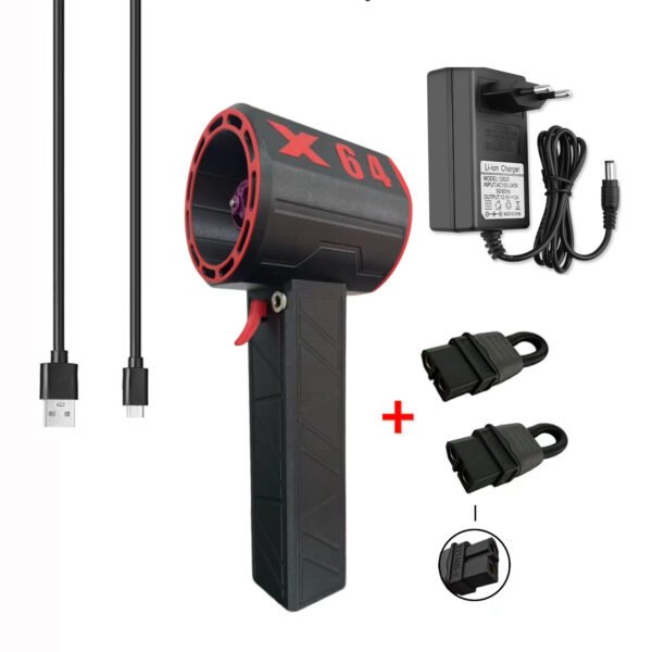 64mm Turbo Fan Wind Power Up To 1400g Handheld Portable Industrial Grade Hair Dryer Car Wash - Image 10