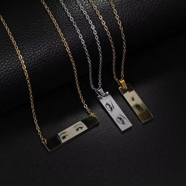 Personalized Engrave Eye Picture Bracelet Necklace