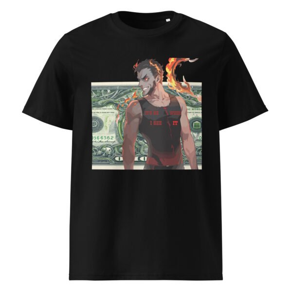 Unisex organic ribbed neck t-shirt - Image 2