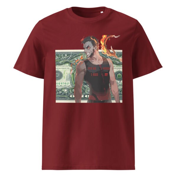 Unisex organic ribbed neck t-shirt - Image 4