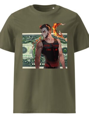 Unisex organic ribbed neck t-shirt