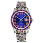Hip Hop Men Fashion Color Full Diamond Date Quartz Watches - Image 6
