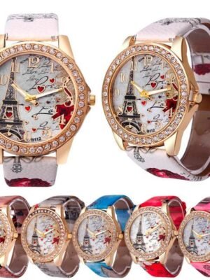 New Vintage Paris Eiffel Tower Women's Quartz Watch Women Girls Ladies Students Casual Wristwatch Relojes