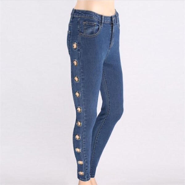 Fashion Tight Hoop Jeans For Women - Image 5