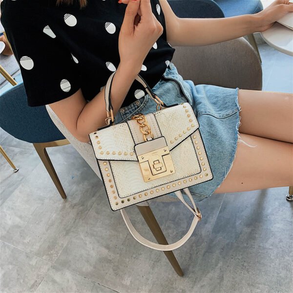 Fashion snake pattern handbag - Image 3