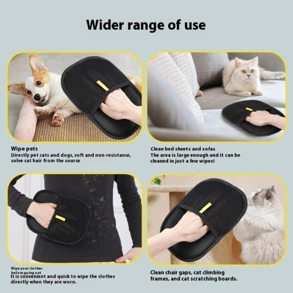 Pet Hair Remover Mitt Pet Hair Remover Gloves Deshedding Brush - Image 2