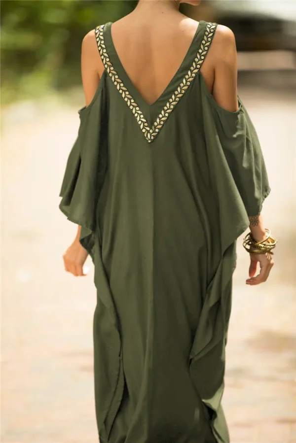 Turkish Cold Shoulder Kaftan - Image 4