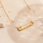 Custom Double Name Paper Clip Pendant Necklace - Image 5