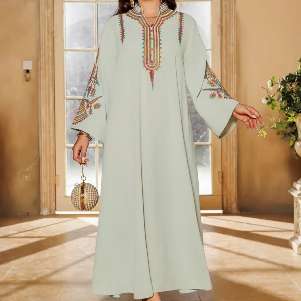 2025 Abaya Women Party Dress Embroidery - Image 3