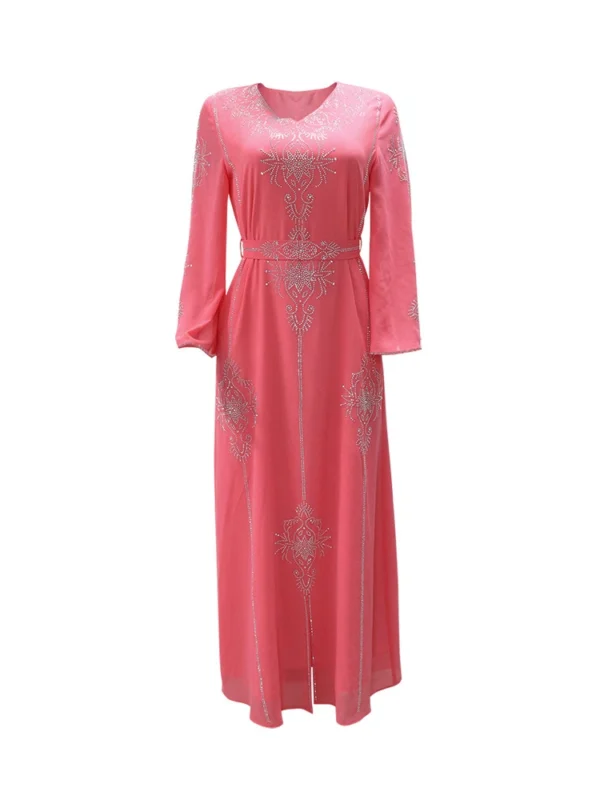 Eid Jalabiya Muslim Abaya Party Dress for Women - Image 6