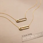 Custom Double Name Paper Clip Pendant Necklace - Image 6