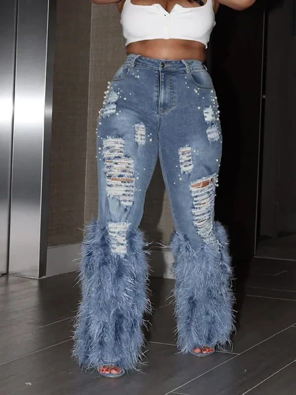 Women's Jeans Vintage Feather - Image 3