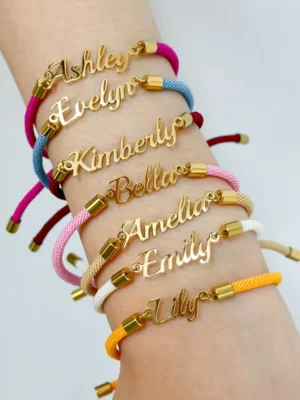 Personalized Name Bracelet Adjustable