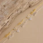 Two Pave Zircon Heart Custom Name Necklaces - Image 4