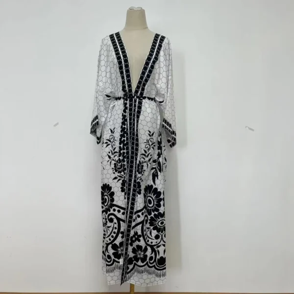 Beach Boho Kimono Cover up over sized - Image 4
