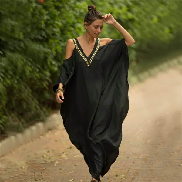Turkish Cold Shoulder Kaftan - Image 6
