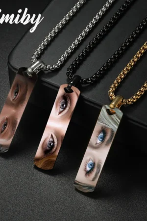 Simple Style Personalized Eyes Color Picture Stainless Steel
