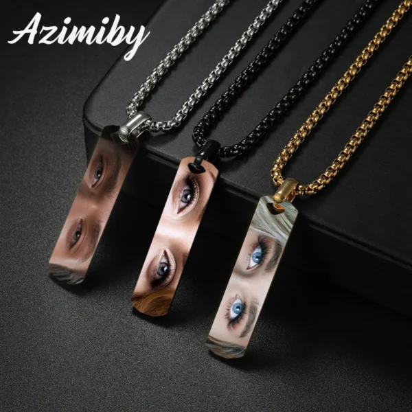 Simple Style Personalized Eyes Color Picture Stainless Steel
