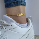 Custom Stainless Steel Crown Name Anklet Women Men - Image 2