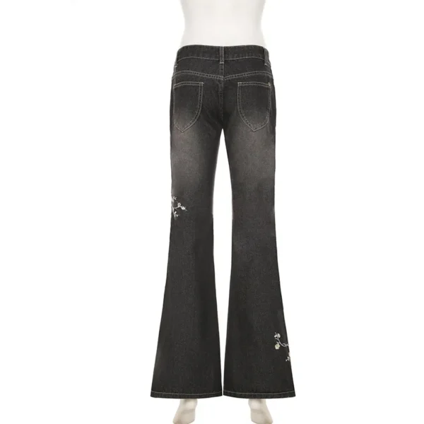 Floral Embroidery Jeans - Image 6