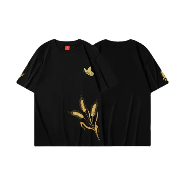 Butterfly Embroidery T Shirt Men - Image 3