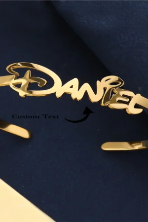 Custom Name Bracelet Gold Color Stainless Steel