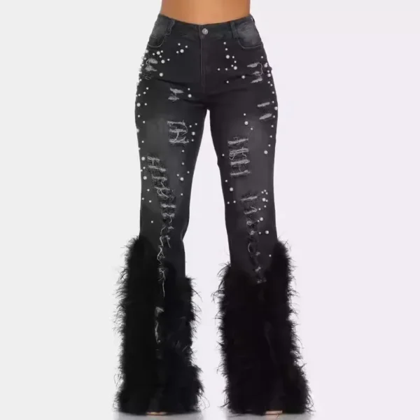 Women's Jeans Vintage Feather - Image 6