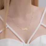 Custom Pearls Name Necklace Women - Image 5