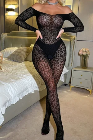 Women Lace Bodysuits Open-backed