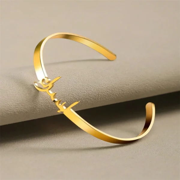 Custom Name Bracelet Gold Color Stainless Steel - Image 6