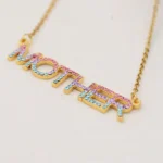 Gradient Diamond Name Necklace Handwriting - Image 2