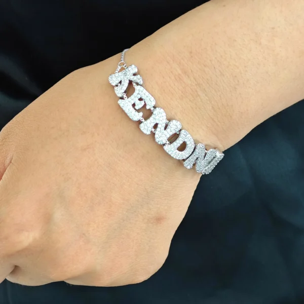 DOREMI Crystal Zircon Name Customized Letter Doubel Chain - Image 3