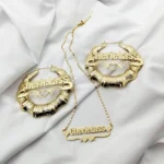Customized Name Necklace Stainless Steel Set - Image 3