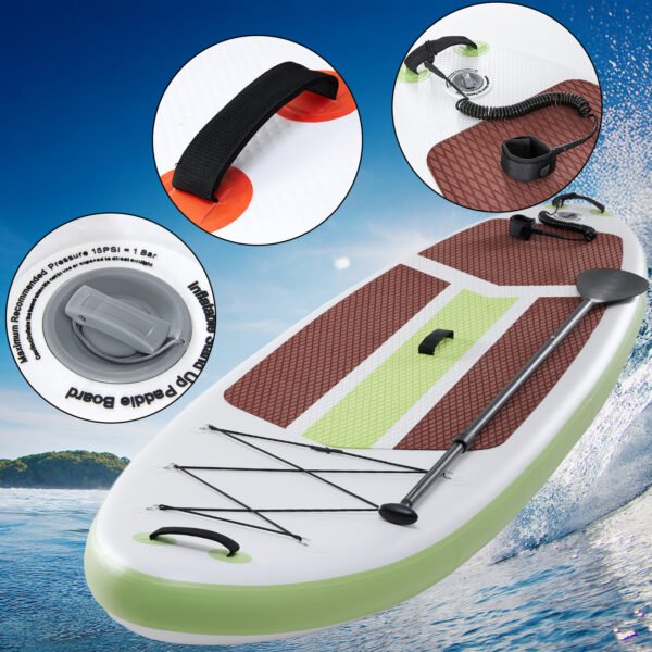 Inflatable Stand Up Paddle Boards 10 Ft 5 In With Premium SUP Paddle Board Accessories, Wide Stable Design, Non-Slip Comfort Deck For Youth & Adults - Image 6