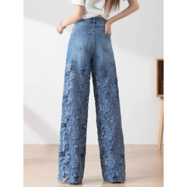 Women's Stitching High Waist Wide Leg Pants - Image 2