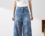 Women's Stitching High Waist Wide Leg Pants - Image 10