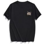 Men'S T-Shirt Fashion Brand Summer Pocket Cat - Image 3