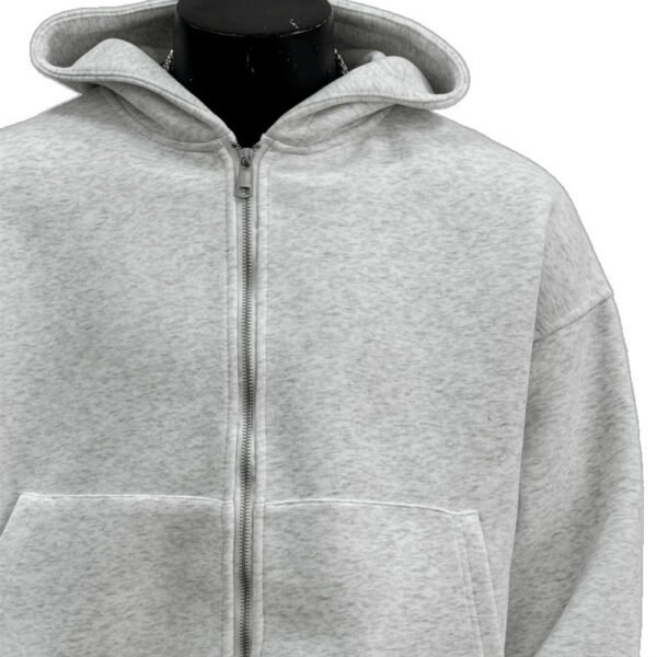 Back Schoolbag Design Men's Coat Flower Gray - Image 3