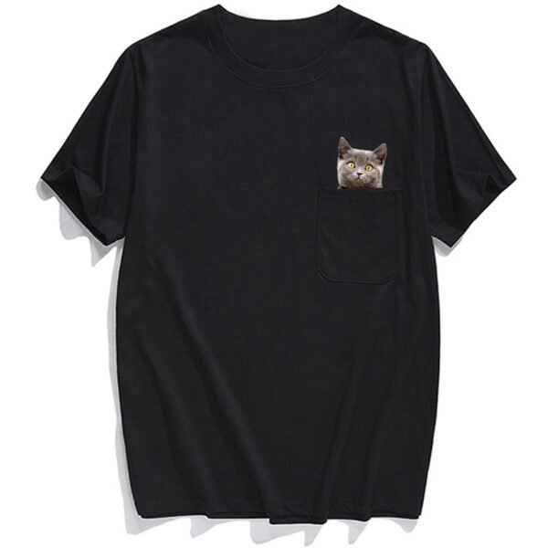 Men's T Shirt Fashion Brand Summer Pocket Despise Cat