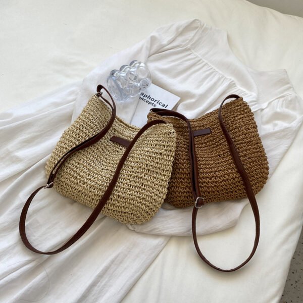 Niche Design Vacation Straw Tote Bag - Image 9