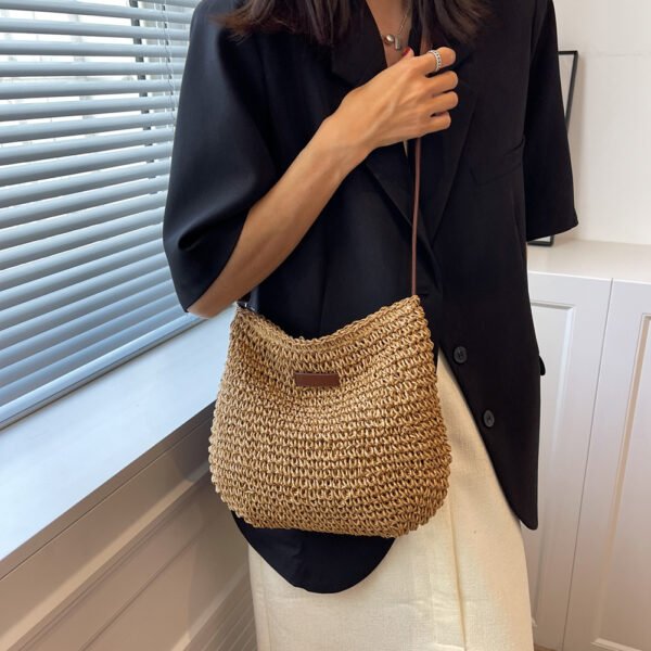 Niche Design Vacation Straw Tote Bag - Image 7