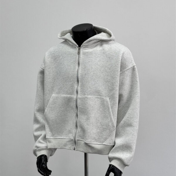 Back Schoolbag Design Men's Coat Flower Gray - Image 2