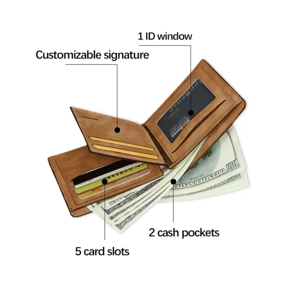Customized Wallet Photo Mens Brown - Image 4