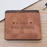 Customized Wallet Photo Mens Brown - Image 2
