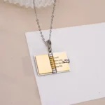 Atoztide Engrave Petite Book Locket Necklace - Image 3