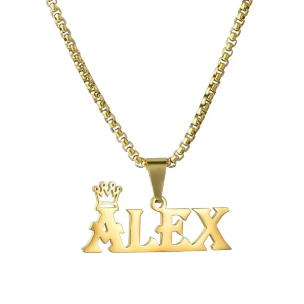 Personalized Crown Pendant For Women  Men Collars Thick Chain Gifts - Image 6