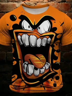 Men's T shirt Tee Funny Grimace 3D Print