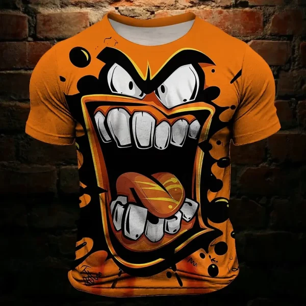 Men's T shirt Tee Funny Grimace 3D Print