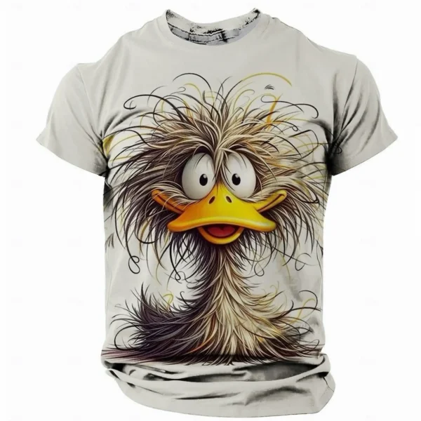 Animal duck pattern men's 3D printed T-shirt - Image 3